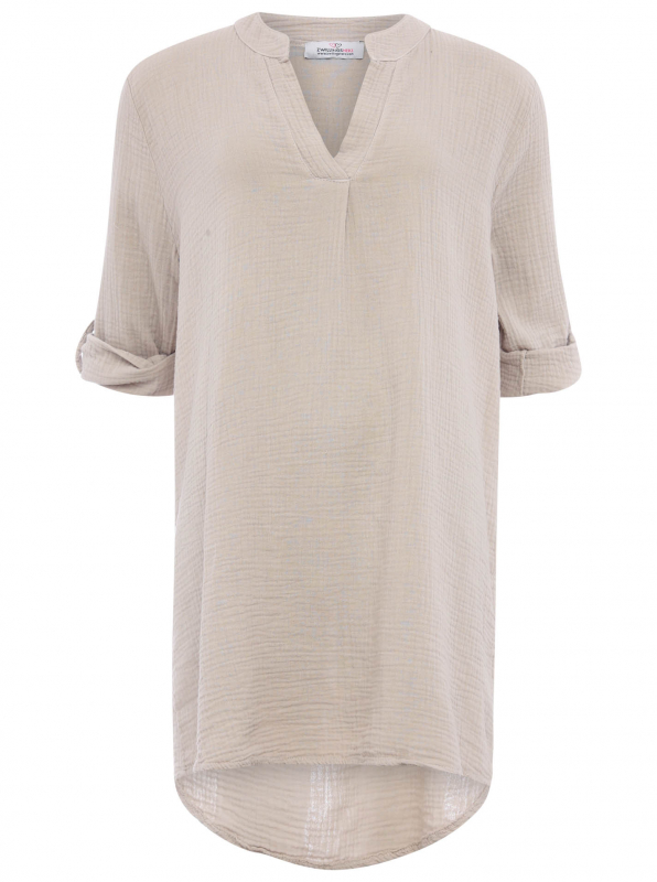 Zwillingsherz Musselinbluse / HAPPY SUMMER / BEIGE-One Size